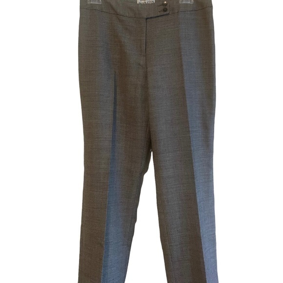 Pendleton Savvy Stretch‎ Wool Blend Black Micro Tweed Dress Pants Trouser Sz 8 - Picture 2 of 7